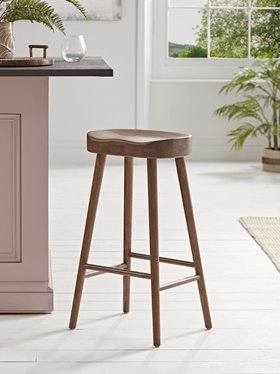 COX&COX Weathered Oak Counter Stool - Walnut Effect 1231472