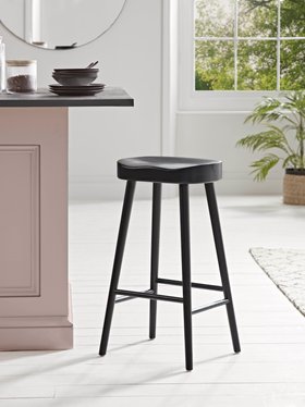 COX&COX Weathered Oak Counter Stool - Black 1231473