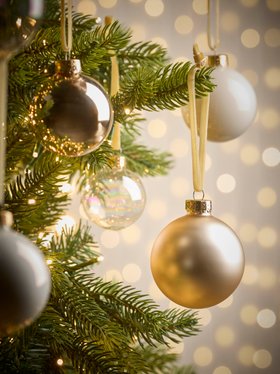 COX&COX Glass Bauble Selection - Gold/Cream Mix 1053841