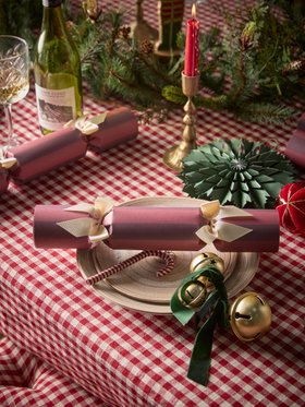 COX&COX LUXURY HANDMADE CRACKERS MAUVE MIX