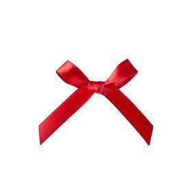 COX&COX Fifty Satin Bows With Glue Dot - Red
