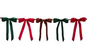 COX&COX  Velvet Bow Garland - Multi 2m