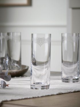 COX&COX Four Filigree Crystal Highball Tumblers 1154563