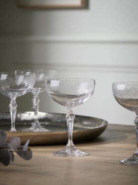 COX&COX Four Filigree Crystal Champagne Coupes 1154562