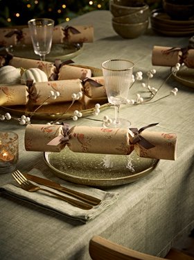 COX&COX Six Luxury Handmade Crackers - Festive Robins