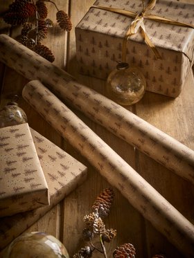 COX&COX Glittered Forest Wrapping Paper - 5m