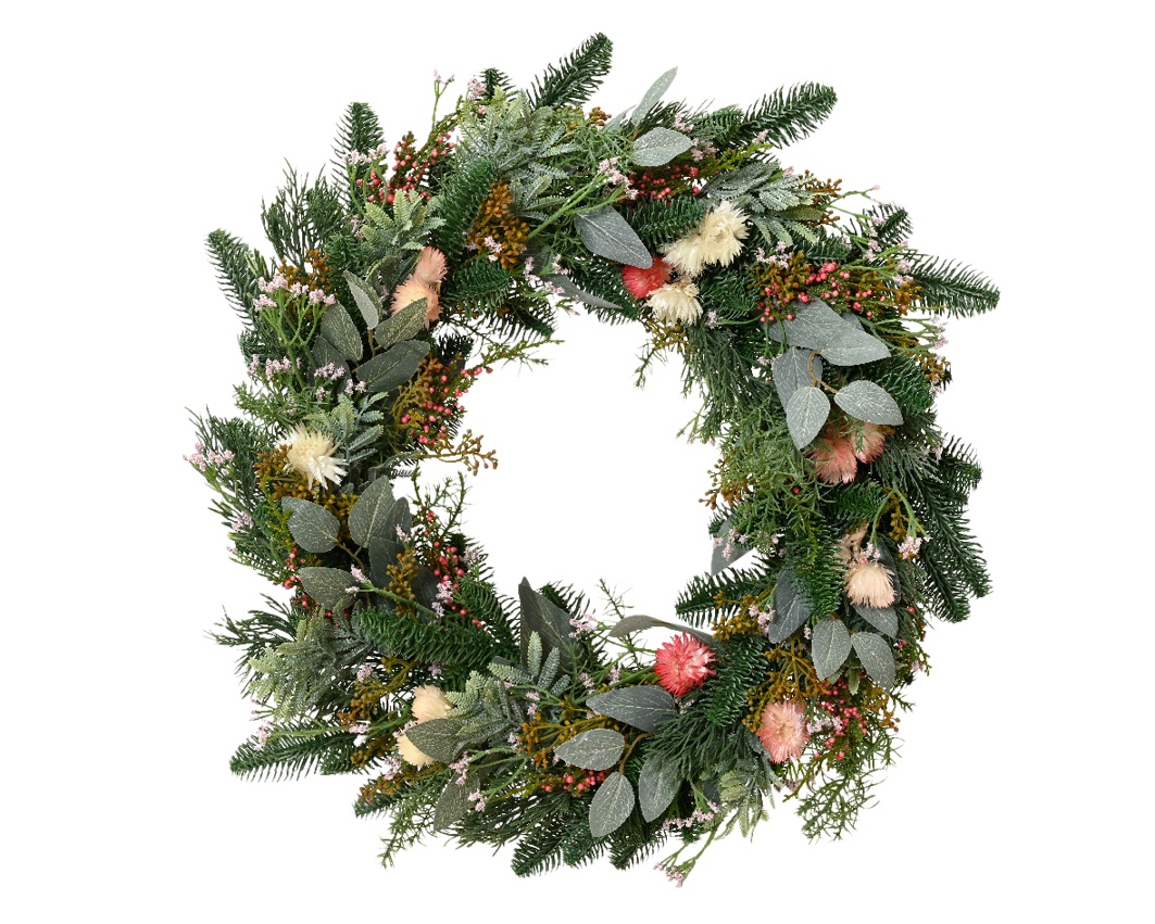 Cox&Cox Faux Flower & Pine Wreath