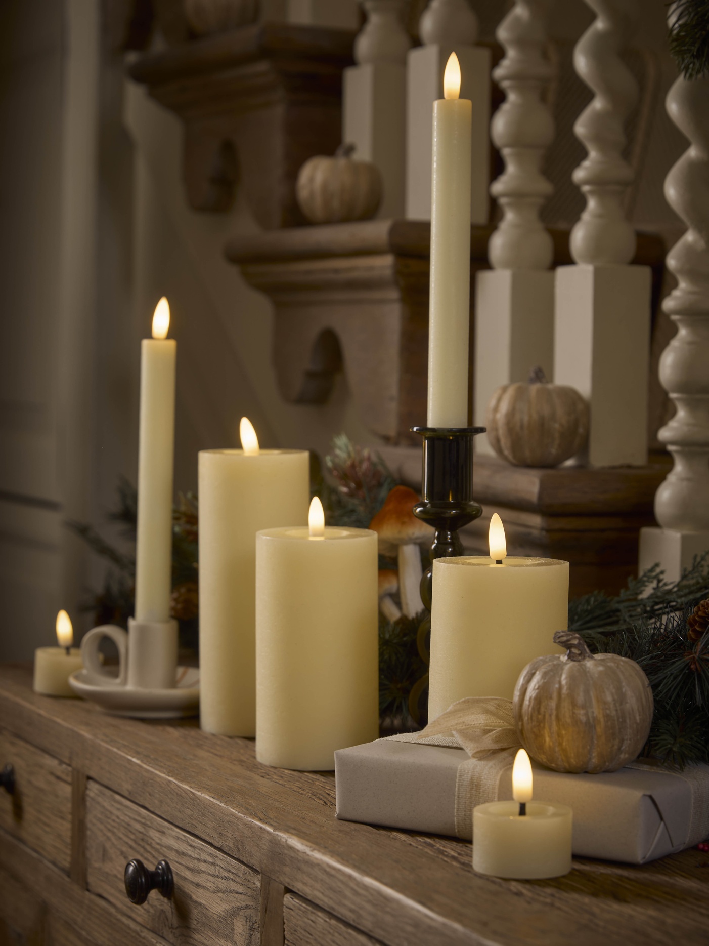 COX & COX Seven Piece Remote Controlled LED Candle Set