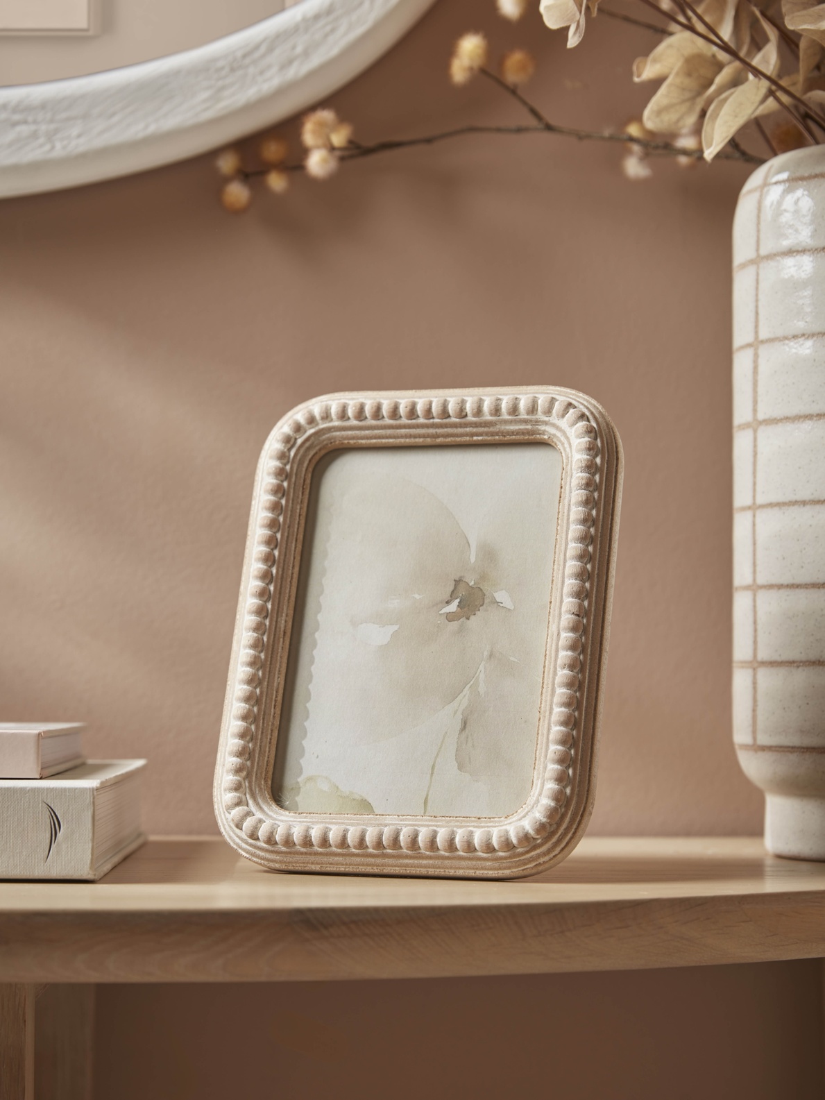 COX&COX Beaded Whitewashed Photo Frame 1150821