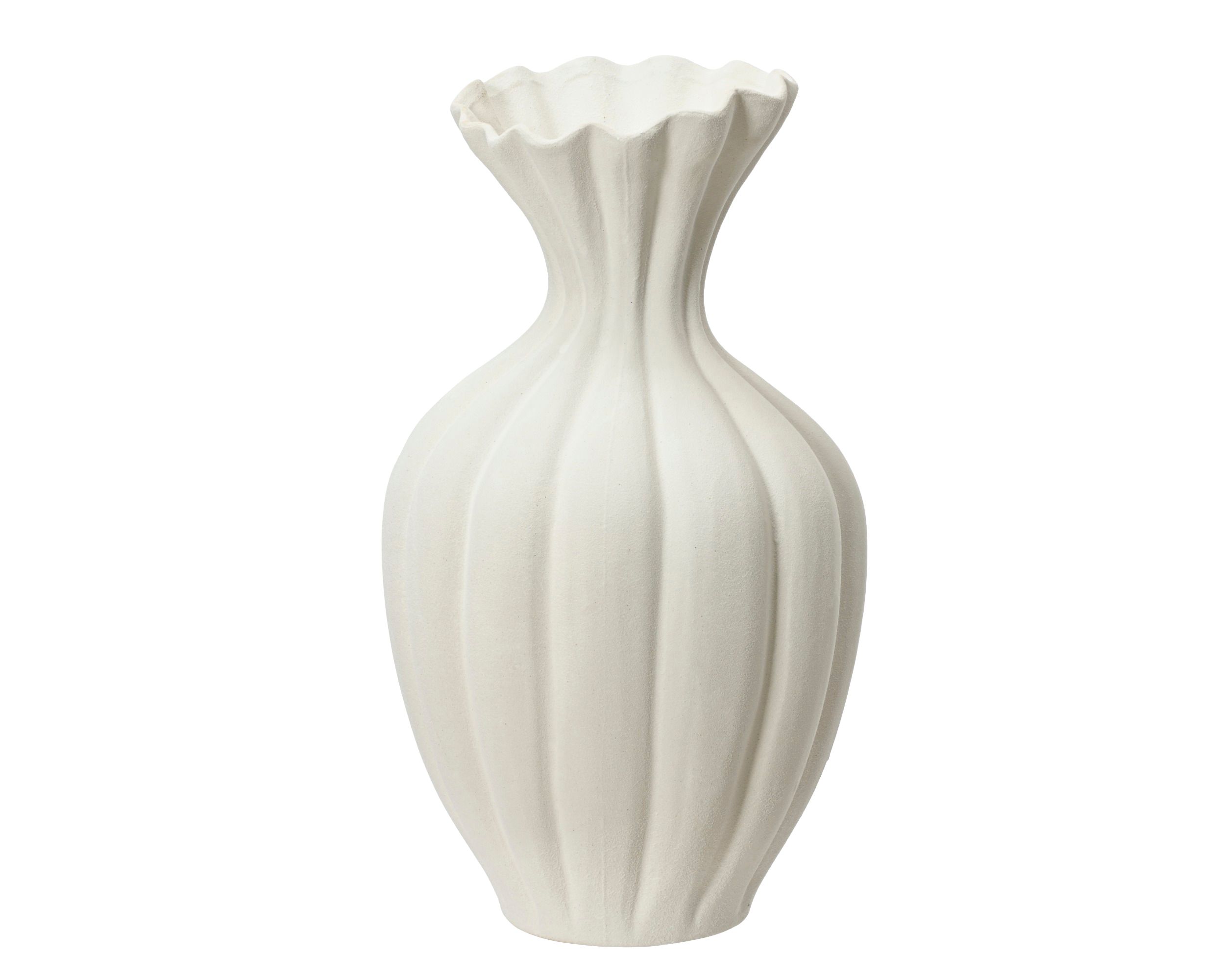 COX&COX Fluted Stoneware Vase