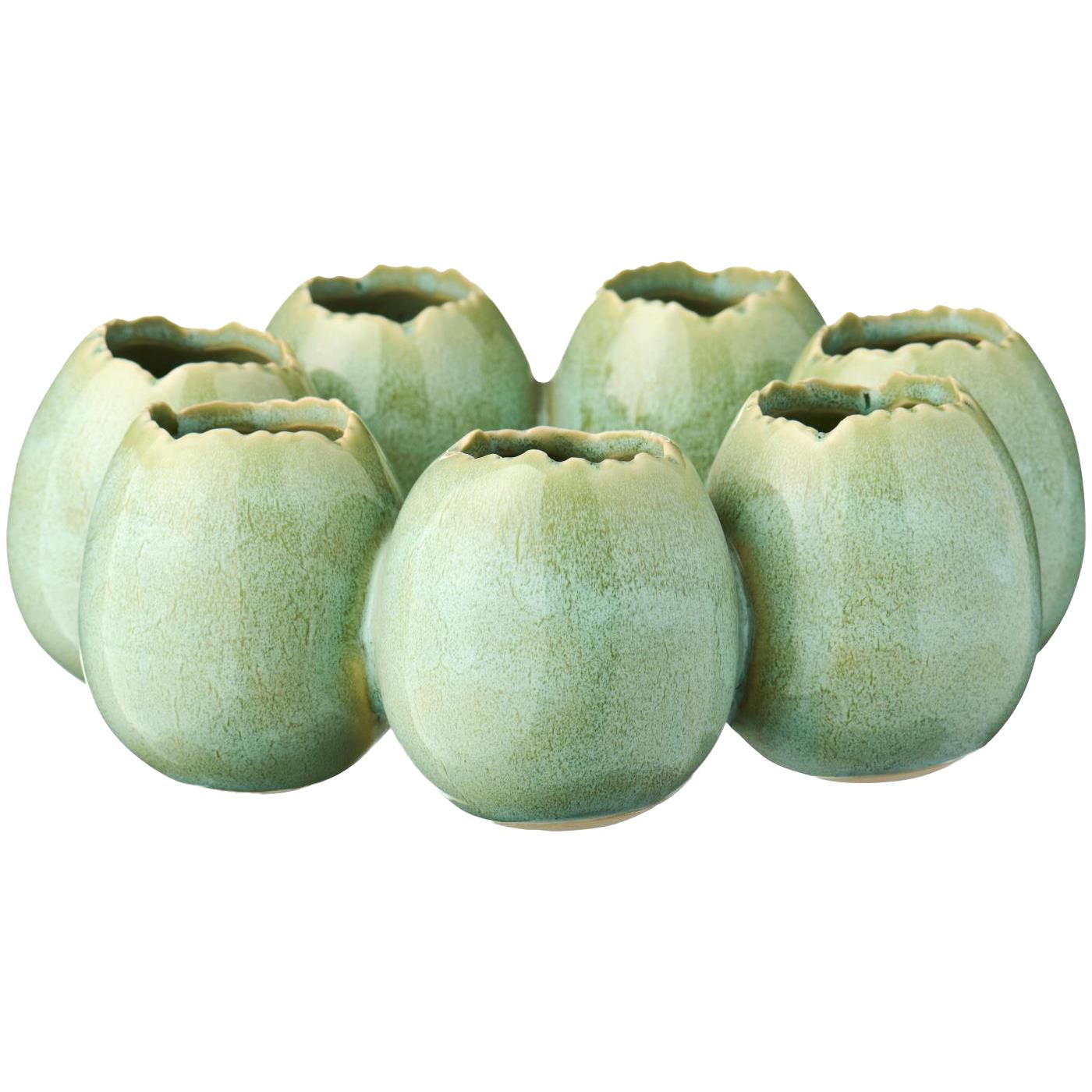 COX&COX Egg Circle Vase - Green 1152890