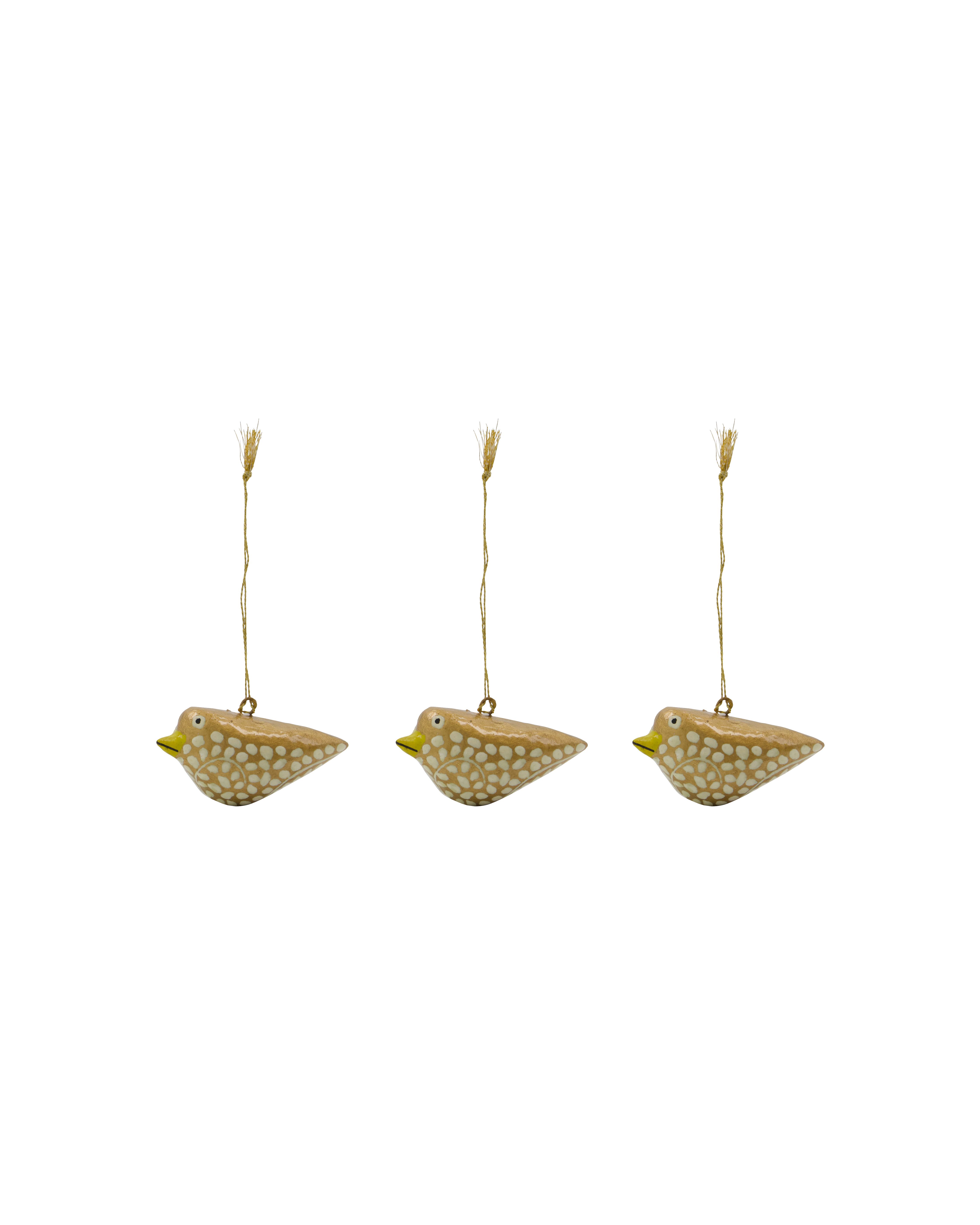 COX&COX Three Hanging Metal Birds 1152894