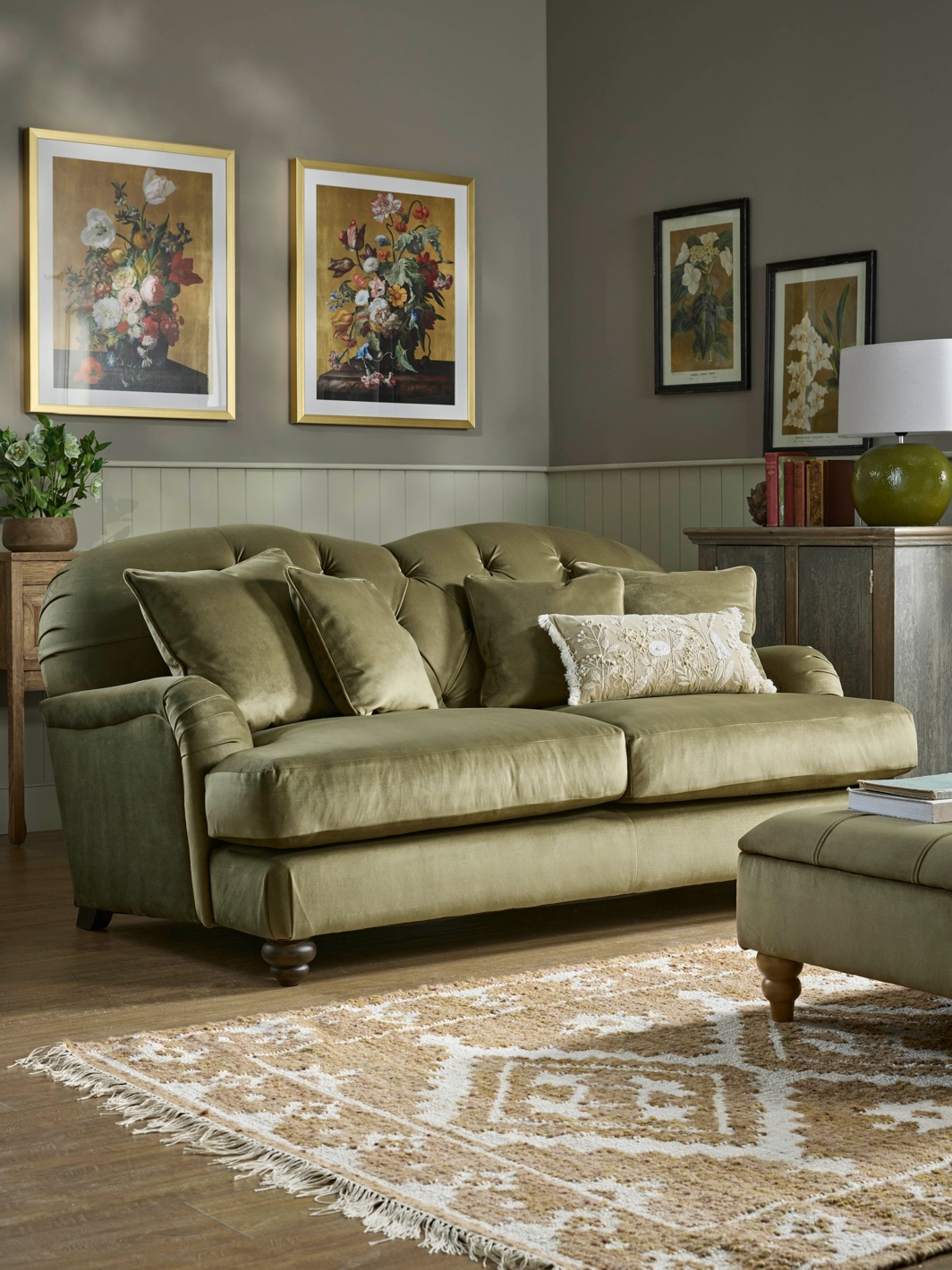 COX&COX VOLLEN SOFA - Olive Velvet