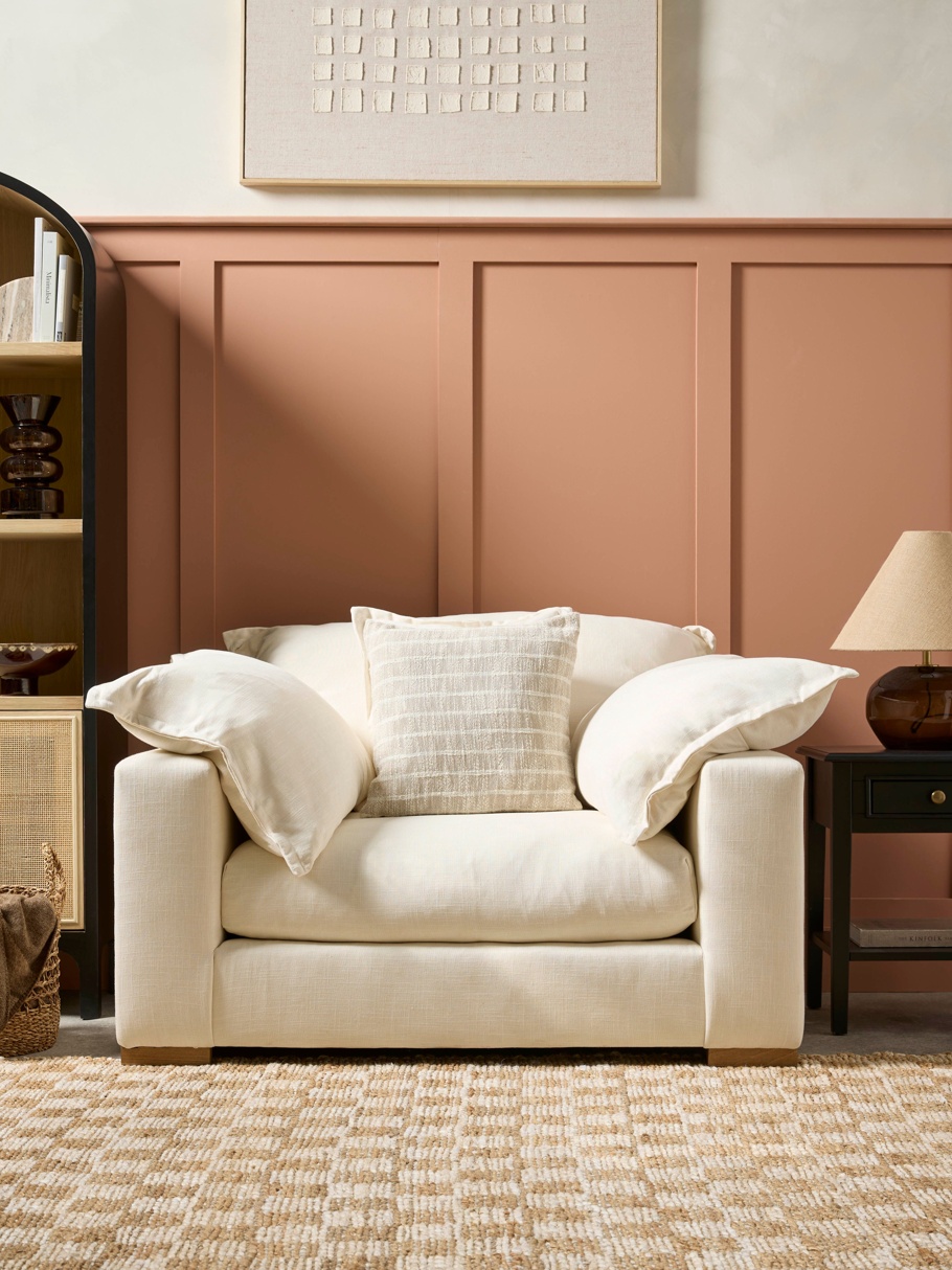 COX&COX NORBURY LOVESEAT - Linen Look Ivory