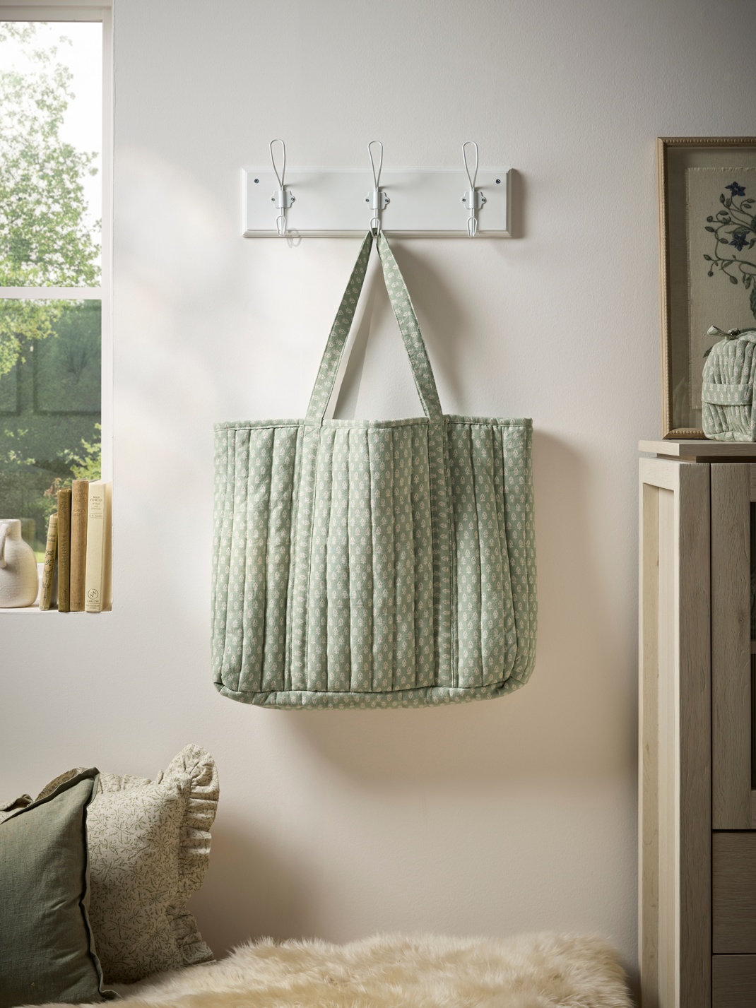 Cox & Cox Hand Block Printed Tote Bag