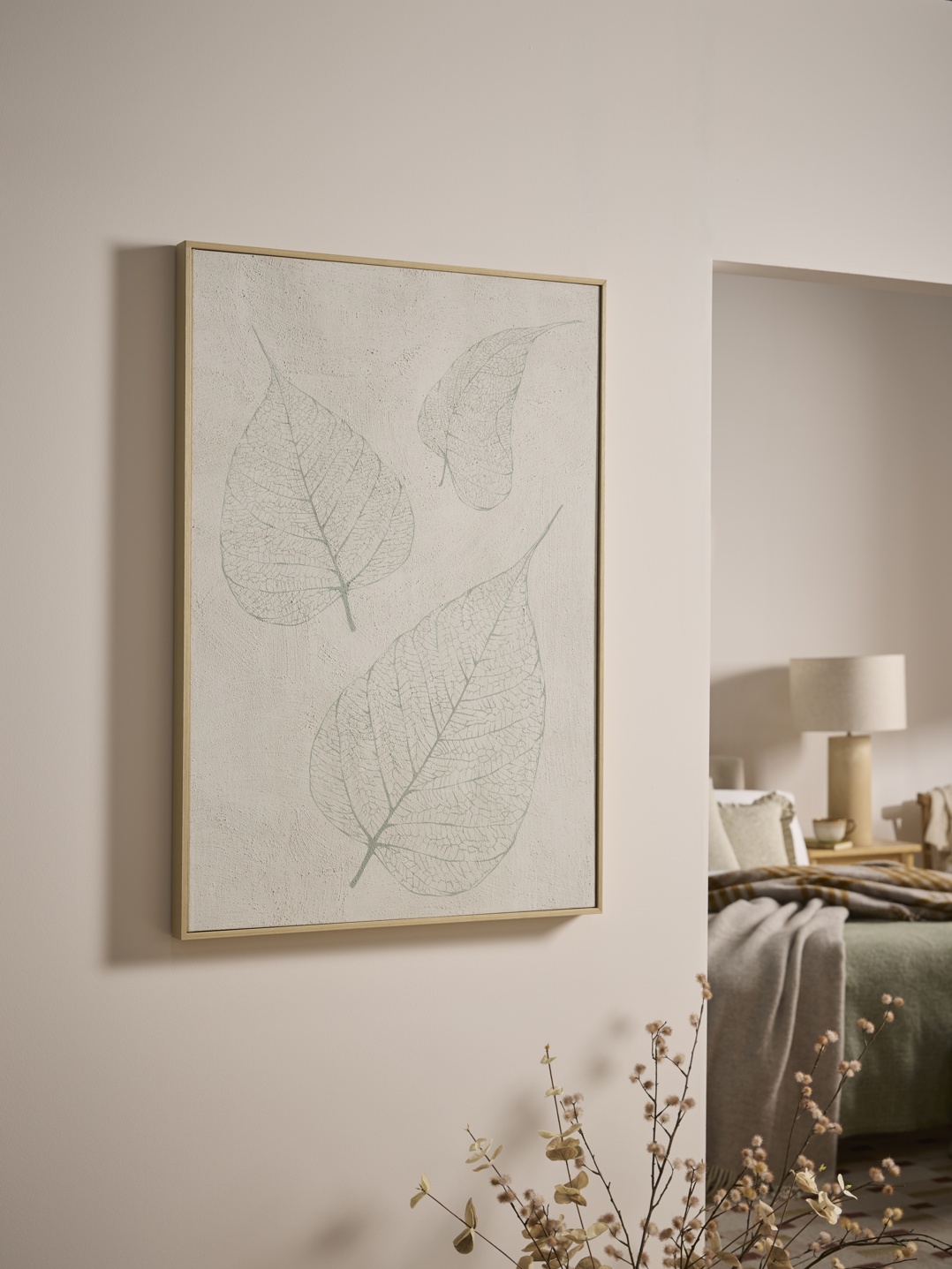 Cox & Cox Skeleton Leaves Framed Canvas £125 art