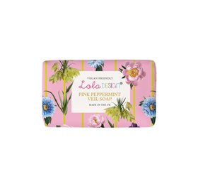 Peppermint Pink Floral Stripe Soap