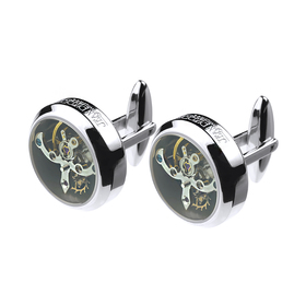 Jean Pierre Tourbillon Cufflinks (Chrome Plated)