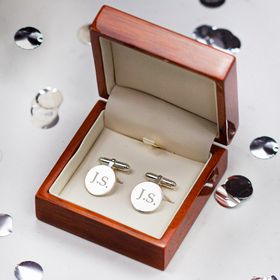 Farrar & Tanner Solid Sterling Silver Large Round Chain Cufflinks