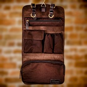 Ashwood Vintage Leather Wash Bag - Brown