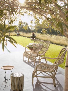 Divano 2 Posti In Fibra Sintetica Da Giardino - Melizia