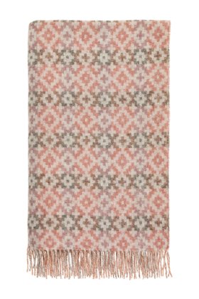 MOON, Dartmouth Coral Pure Wool Throw, £95