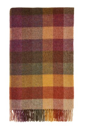 MOON, Harlequin Autumn Pure Wool Throw, £95