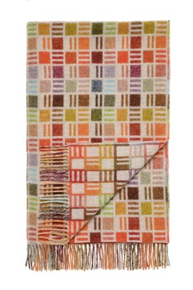 MOON, Ribbon Multi Beige Pure Wool Throw, £95