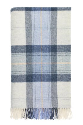 MOON, Skye Blue Pure Wool Throw, £95