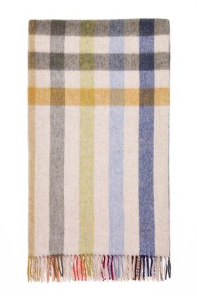 MOON, Henley Multi Beige Merino Wool Throw, £120