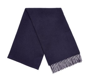 MOON, Navy Plain Merino Scarf, £35