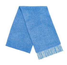 MOON, Oceano Blue Plain Merino Scarf, £35