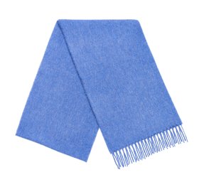 MOON, Marine Blue Plain Merino Scarf, £35