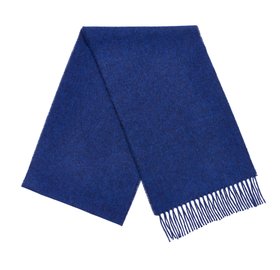MOON, Mid Blue Plain Merino Scarf, £35