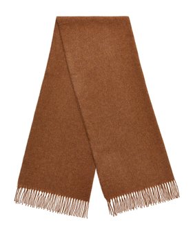 MOON, Chocolate Plain Merino Scarf, £70