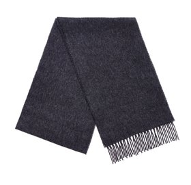 MOON, Dark Charcoal Plain Merino Scarf, £35