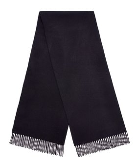 MOON, Black Plain Merino Scarf, £70