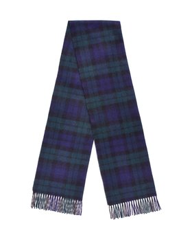 MOON, Black Watch Merino Scarf, £55