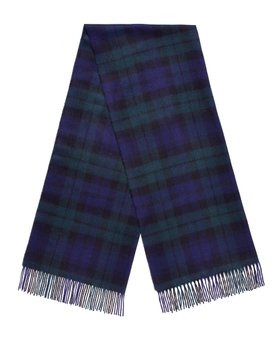 MOON, Black Watch Merino Shawl, £70