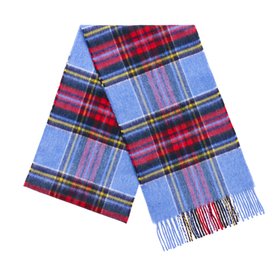 MOON, Blue Vintage Stewart Merino Scarf, £35