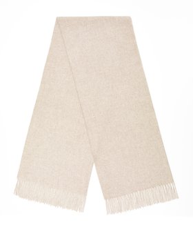 MOON, Beige Plain Merino Scarf, £70