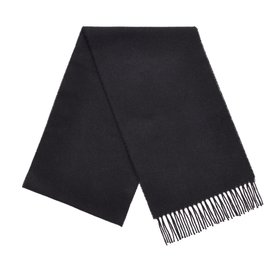 MOON, Black Plain Merino Scarf, £35