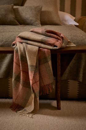 MOON, Skye Coral Pure Wool Throw, £95