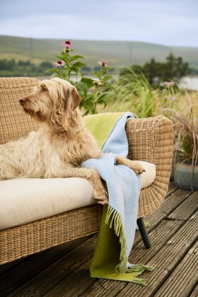 MOON, Double Face Sky Apple Pure Wool Throw, £125