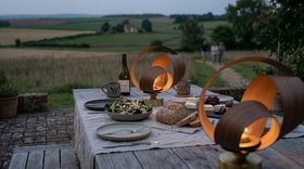 Tom Raffield, Verso Portable Table Light in Walnut