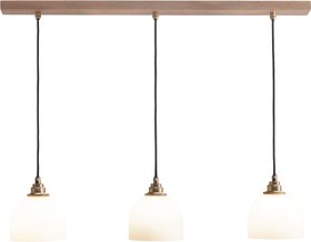 Tom Raffield Glass Bue Linear Trio Light