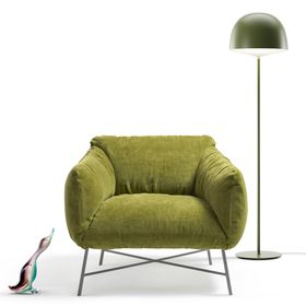 Poltrona In Velluto Verde Vintage - My Home Jolie 