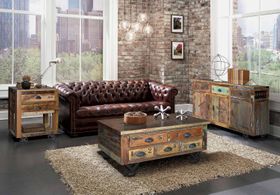 Tavolino Da Caffe In Legno Con Ruote - Gregorio