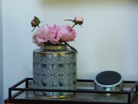 Contemporary jar with optical design
