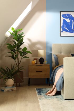 Langham TV Bed   Blue Wall   Portrait   Main